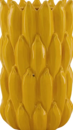Dijk Natural Collections vaas geel D 16,5 H 26,5 cm