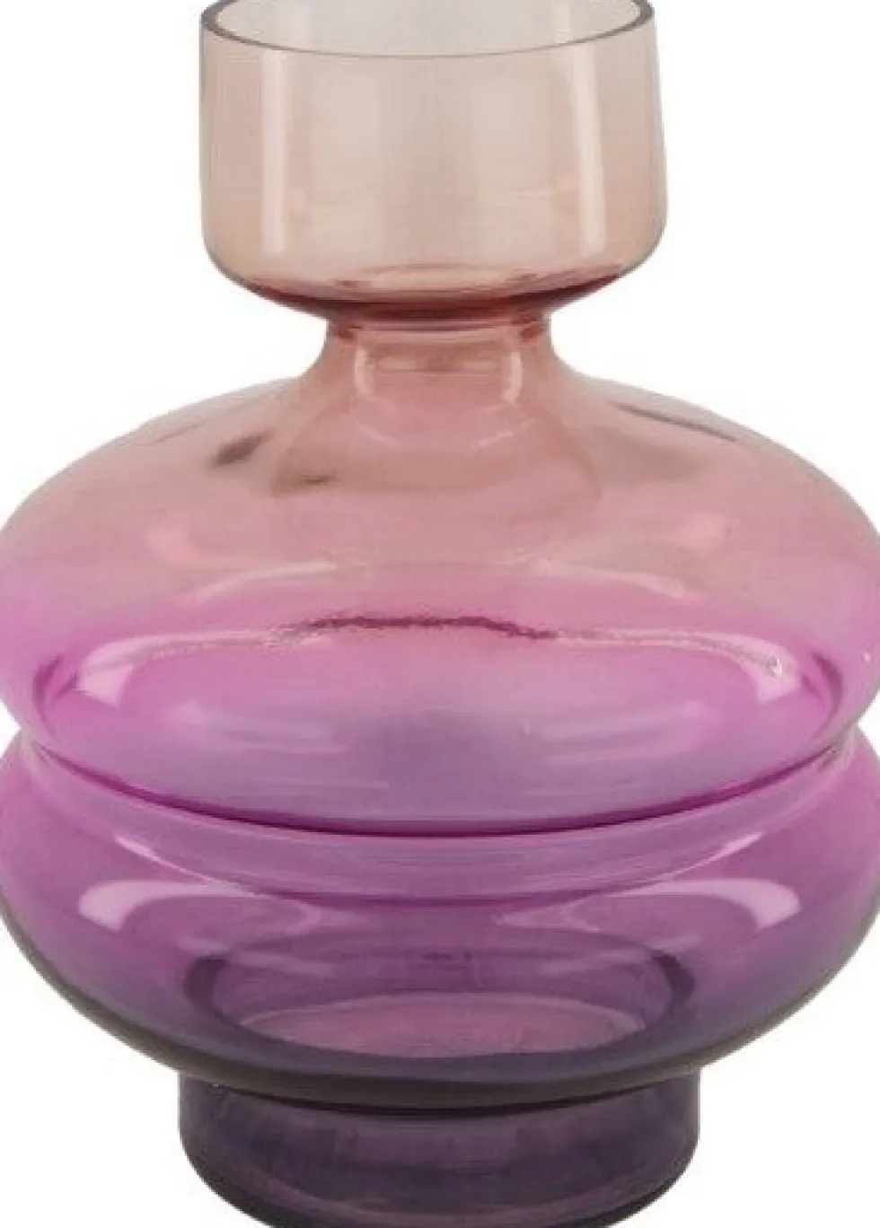 Dijk Natural Collections vaas op voet roze / paars / blauw D 16 H 20 cm