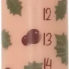 Dinerkaars Advent roze / groen 7,5 uur D 2,7 H 29 cm