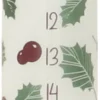 Dinerkaars Advent wit / groen 7,5 uur D 2,7 H 29 cm