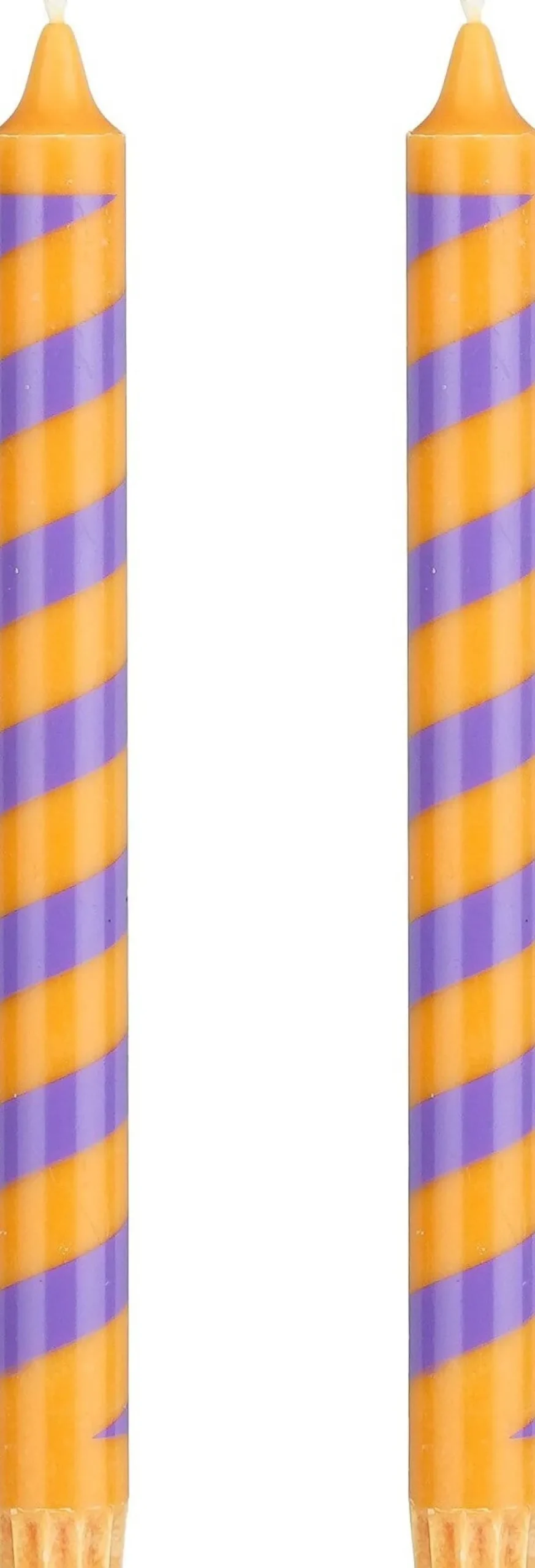 Dinerkaars oranje / paars 8 uur D 2,2 H 25 cm 2 stuks