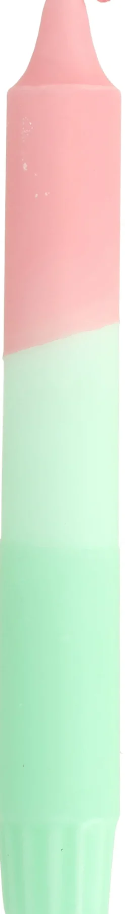 Dippy dinerkaars Triple groen / roze 6 uur D 2,1 H 19 cm