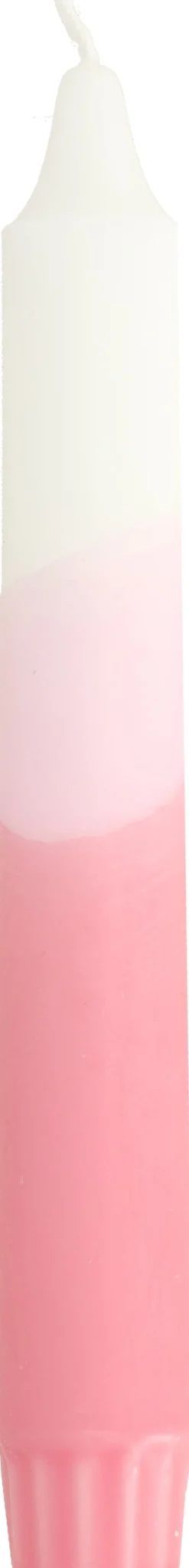 Dippy dinerkaars Triple roze / wit 6 uur D 2,1 H 19 cm