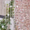 D&M Deco plantenrek Patio wit 68 x 10 x 150 cm