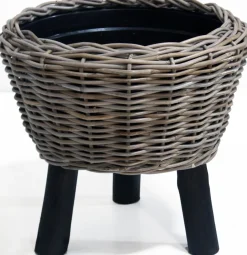 Drypot op zwarte poten D44 H44 cm