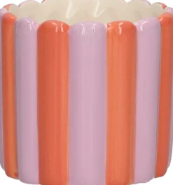 Duif bloempot Bliss paars / oranje D 7,7 H 7 cm