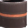 Duif bloempot Cathy antraciet / koper D 12 H 10 cm
