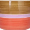 Duif bloempot Cose bruin / roze / rood D 10,5 H 9,8 cm