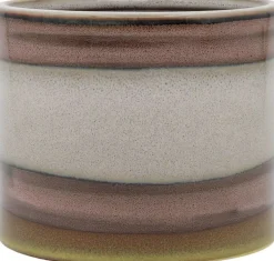 Duif bloempot Horizon wit / roze / groen D 12,5 H 10,5 cm