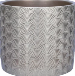 Duif bloempot Napoli zilver D 14 H 12,3 cm