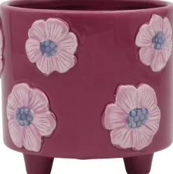 Duif bloempot op poten Hilaria paars D 11 H 10 cm