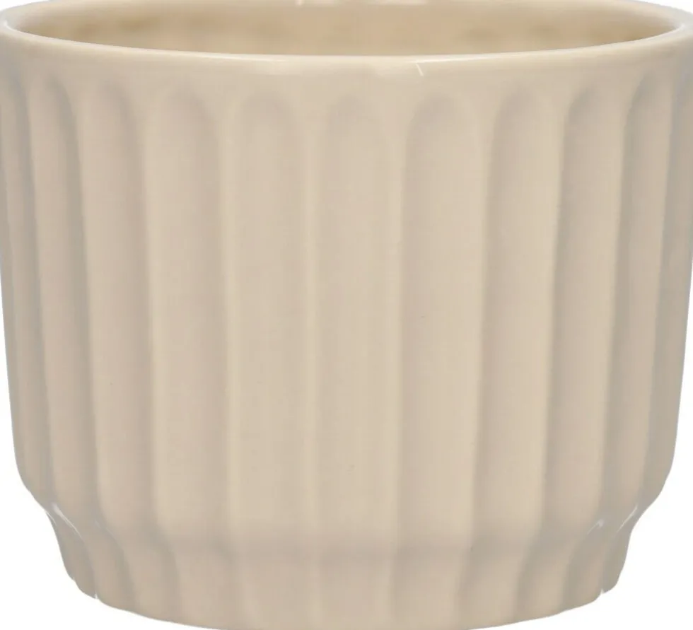 Duif bloempot op voet Vectra taupe D 8 H 7 cm
