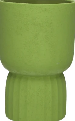 Duif bloempot op voet Ves groen D 13,3 H 20,5 cm