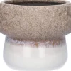 Duif bloempot Pilz grijs / wit D 14 H 11 cm