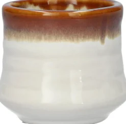 Duif bloempot Stuart wit / bruin D 8,3 H 7,4 cm