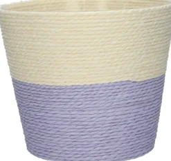 Duif plantenmand Riley duotoon crème / paars D 6,8 H 5,2 cm
