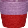 Duif plantenmand Riley duotoon paars / rood D 19 H 16 cm