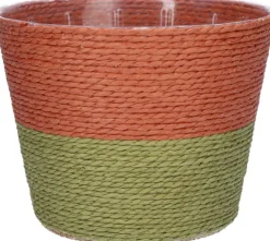 Duif plantenmand Riley duotoon terracotta / groen D 13,5 H 11 cm