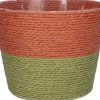 Duif plantenmand Riley duotoon terracotta / groen D 15,5 H 13 cm
