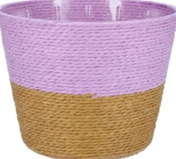Duif plantenmand Riley duotoon paars / bruin D 15,5 H 13 cm