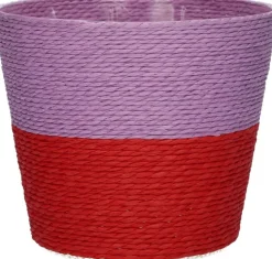 Duif plantenmand Riley duotoon paars / rood D 15,3 H 13 cm