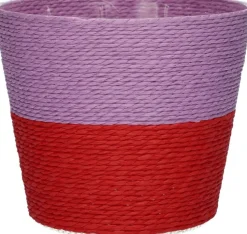 Duif plantenmand Riley duotoon paars / rood D 6,8 H 5,2 cm