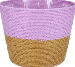 Duif plantenmand Riley duotoon paars / bruin D 13,5 H 11 cm