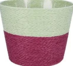 Duif plantenmand Riley duotoon groen / paars D 15,5 H 13 cm