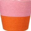Duif plantenmand Riley roze / oranje D 19 H 16 cm