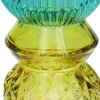 Duif vaas Beverly blauw / geel D 7 H 18,5 cm