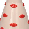 Duif vaas Cole roze / rood D 9 H 18 cm