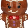 Duif vaas Cookie bruin / wit / rood D 8,6 H 18 cm