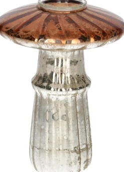 Duif vaas Shiitake bruin / zilver D 9 H 12 cm