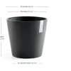 Ecopots bloempot Amsterdam donkergrijs D 30 H 26,3 cm