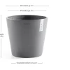 Ecopots bloempot Amsterdam grijs D 25 H 22 cm