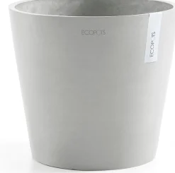 Ecopots bloempot Amsterdam wit grijs D 40 H 35 cm