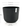 Ecopots bloempot Oslo donkergrijs D 35 H 30,5 cm