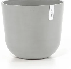 Ecopots bloempot Oslo wit grijs D 35 H 30,5 cm