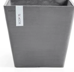 Ecopots bloempot Rotterdam grijs 30 x 30 x 26 cm