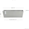 Ecopots plantenbak Bruges wit grijs 45 x 17 x 17 cm