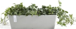 Ecopots plantenbak Bruges wit grijs 45 x 17 x 17 cm