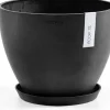 Ecopots plantenschotel Amsterdam donkergrijs D 21 H 2,5 cm
