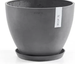 Ecopots plantenschotel Amsterdam grijs D 21 H 2,5 cm