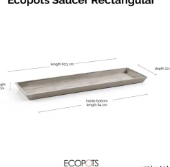 Ecopots plantenschotel Bruges taupe 67,3 x 22,5 x 2,8 cm