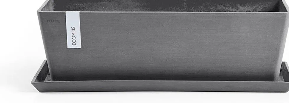 Ecopots plantenschotel Bruges grijs 47,3 x 19,5 x 2,6 cm