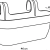 Elho balkonbak Vibia Campana Easy Hanger antraciet 46 x 24,1 x 26,5 cm