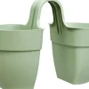 Elho balkonbak Vibia Campana Flower Twin groen 20,5 x 38,4 x 26,5 cm