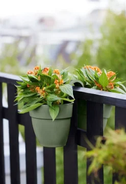 Elho balkonbak Vibia Campana Flower Twin groen 20,5 x 38,4 x 26,5 cm