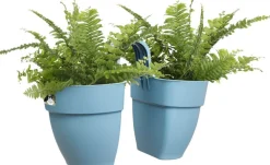 Elho balkonbak Vibia Campana Flower Twin blauw 20,5 x 38,4 x 26,5 cm