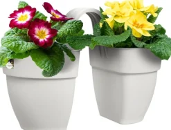 Elho balkonbak Vibia Campana Flower Twin wit 20,5 x 38,4 x 26,5 cm